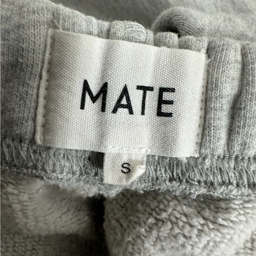Mate the Label Sweatpants Gray Organic Cotton Sweatpants Size Small Preppy Grey - Picture 5 of 13